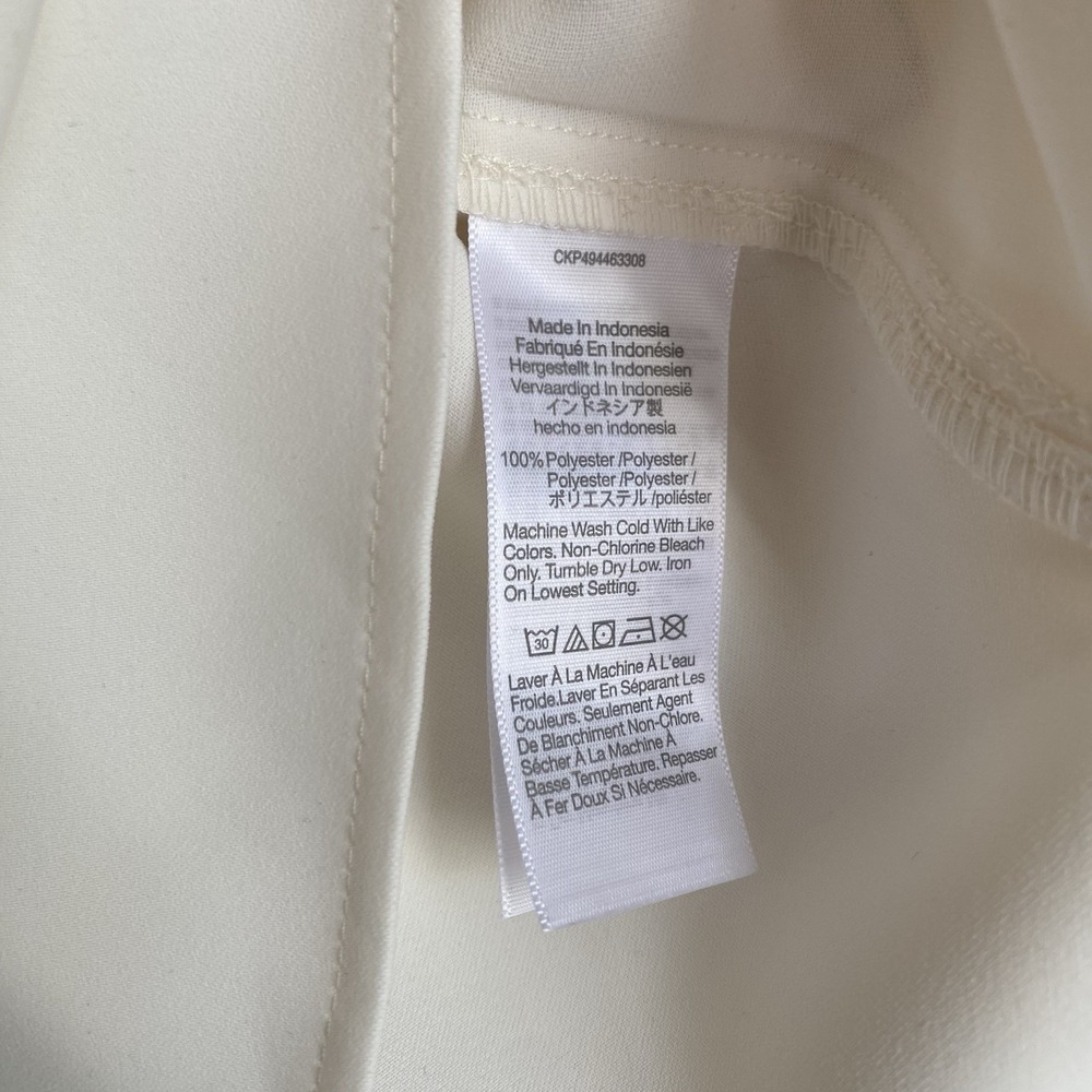 Madewell Tunic Shirt Size L Ivory Long Sleeve Relaxed Classic Old Money - Picture 9 of 11